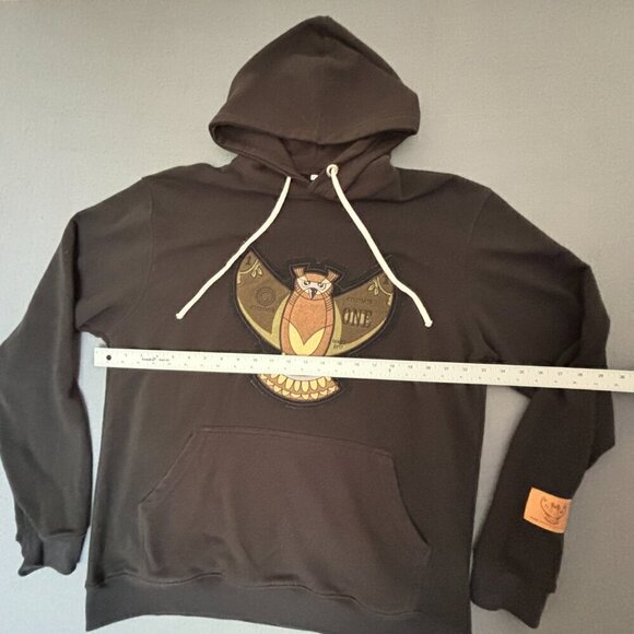 Seven12 Black Owl Hoodie - Picture 3 of 8